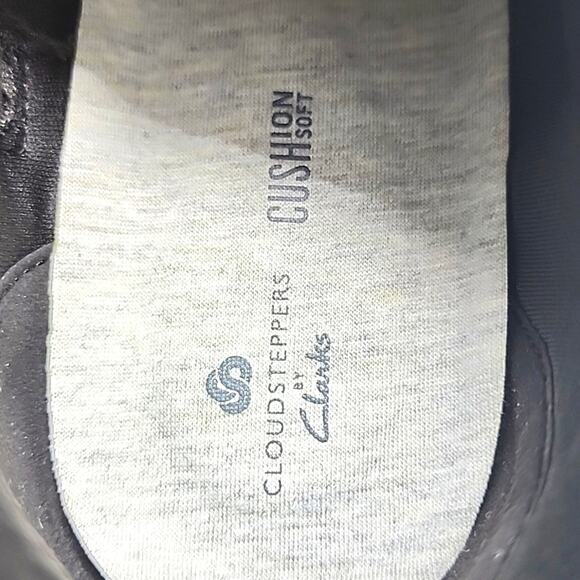 CLARKS CLOUDSTEPPERS●SILLIAN GEMMA BLACK ANKLE BOOTS■LADIES 8 ●WIDE●NWB●CUTE● - Picture 15 of 16